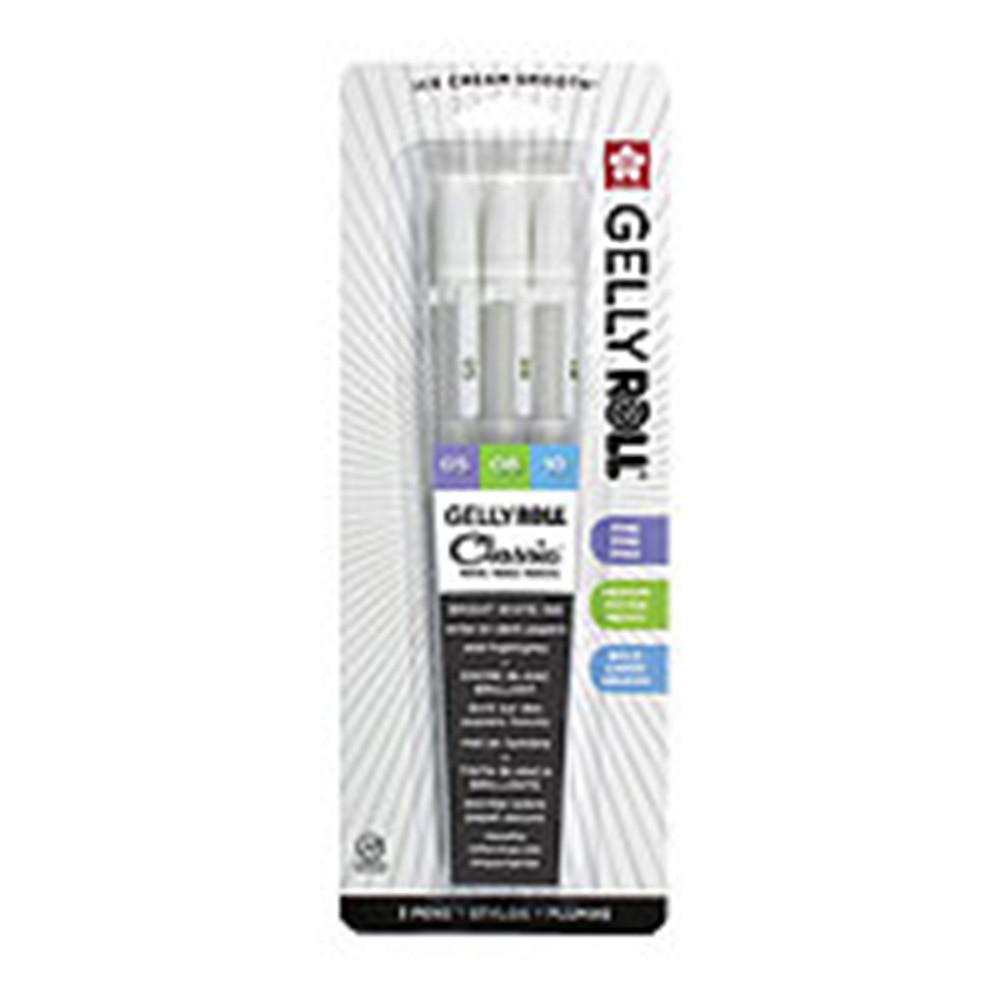 Sakura, Gelly Roll, White, 3 Size, Pack